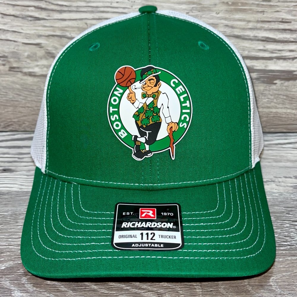 Boston Celtics 3D Snapback Trucker Hat- Kelly/ White